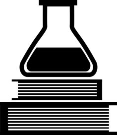 Educative Chemistry Books And A Flask On Top Silhouette Svg Vector, Free Vectors File